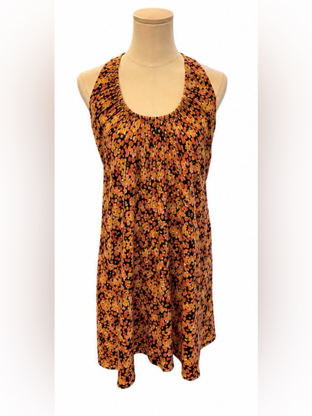 Theory 100% Silk Floral Halter Tie-Neck Top Women’s Size Large